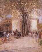 Childe Hassam Washington Arch in Spring Spain oil painting artist